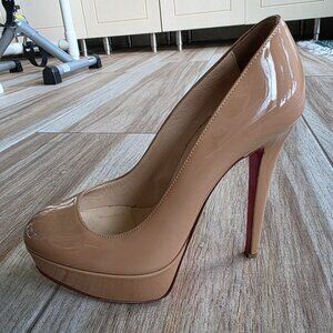 Christian Louboutin Bianca Nude 140 Patent Leather Pumps Eur. 35.5
